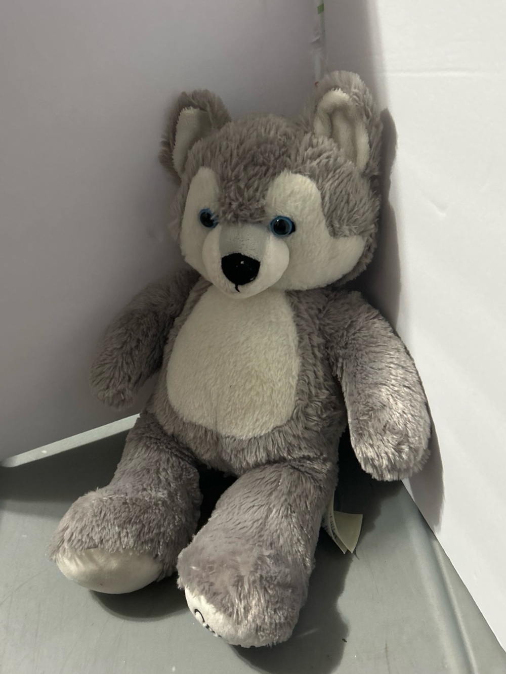 Build-A-Bear Grey and Cream Husky Plush